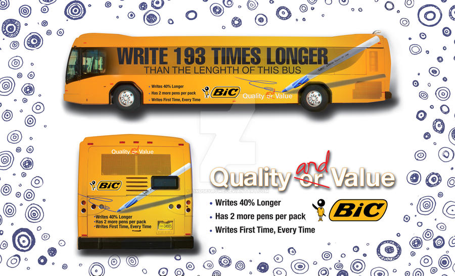 Bic Bus Bic pen Bus wrap by LindseyRowe on DeviantArt