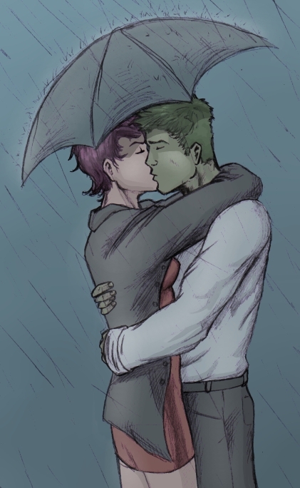 Kissing in the Rain