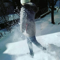 Playing in the snow