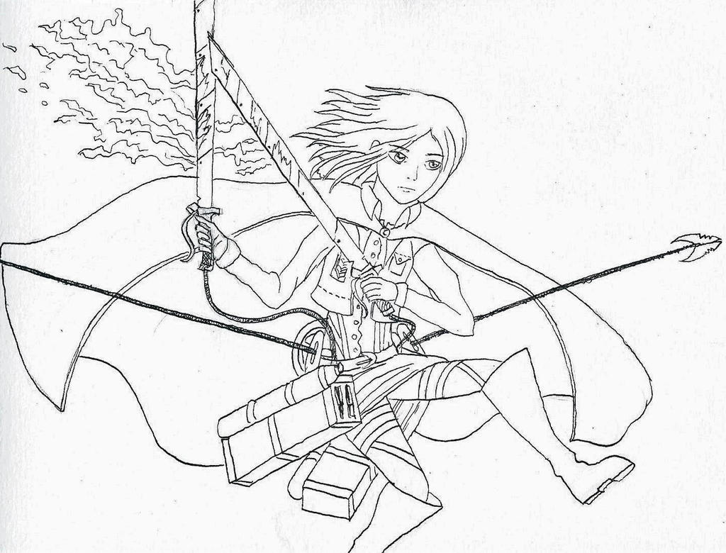 Christa Lenz / Historia Reiss Lineart ~ AoT Wip by FeanorFeuergeist on ...