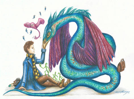 Newt Scamander and his friends ~ Fantastic Beasts by FeanorFeuergeist