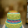 colorful grad cake