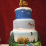 Alaska cake: side view