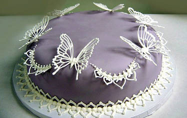 Butterfly Lace Cake