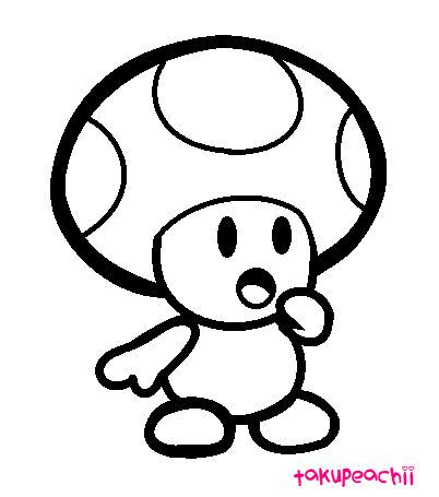 Paper Mario - Toad Base by Xx-takupeachii-xX on DeviantArt