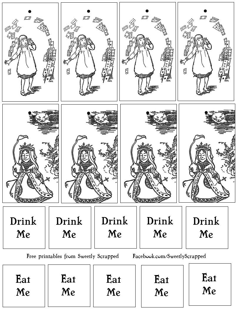 Alice in Wonderland Tags by SweetlyScrapped on DeviantArt