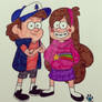 GRAVITY FALLS- Dipper and Mabel - COLORED
