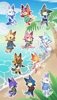 [MERCH] Animal Crossing Wolves Sticker Sheet