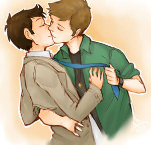 destiel kisses