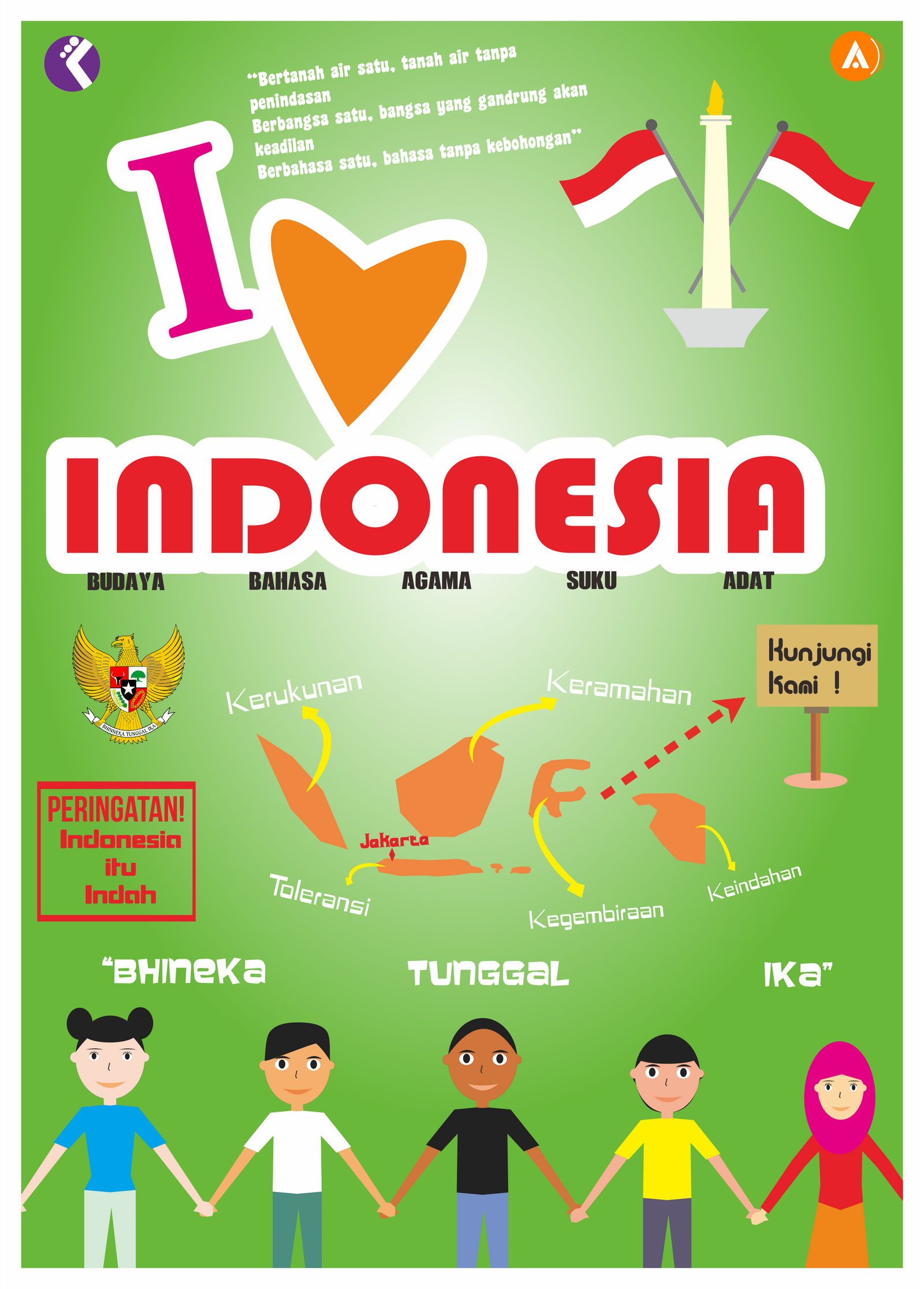 Cintai Budaya Indonesia Jelaskan Maksud Poster Tersebut Penggambar
