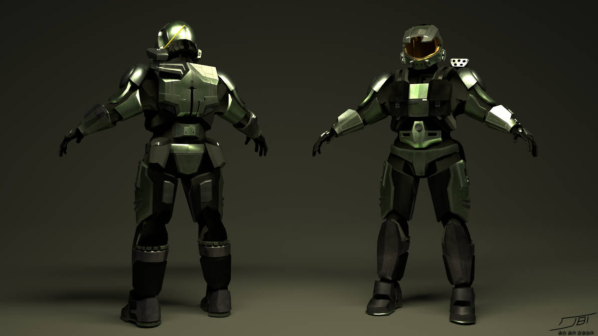 Halo 1999 concept armor WIP render by mikedrago on DeviantArt