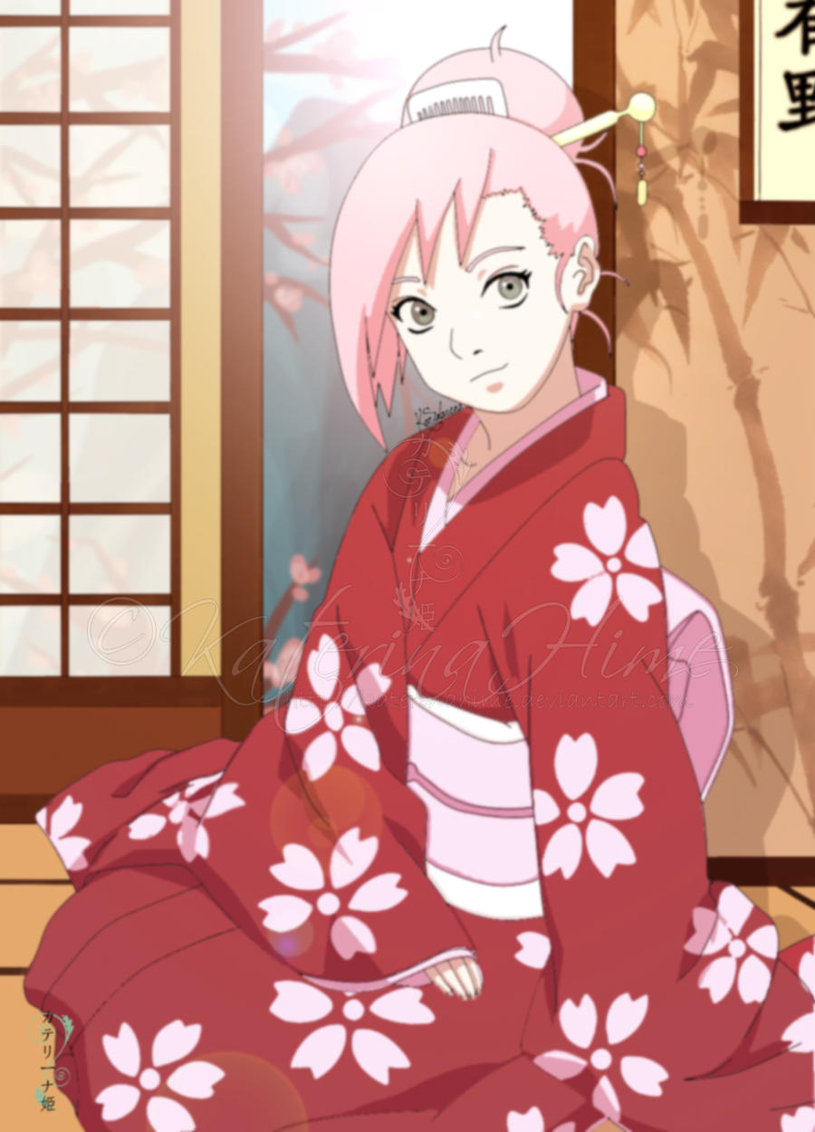 Сакура полностью. Сакура Харуно в кимоно. Сакура Харуно маленькая в кимоно. Сакура Харуно в юкате. Сакура Харуно в кимоно Самурай.