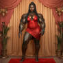 Elegant extreme muscle woman