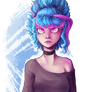 Blue hair girl