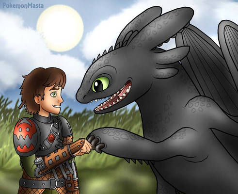 Hiccup and Toothless Fist Bump!