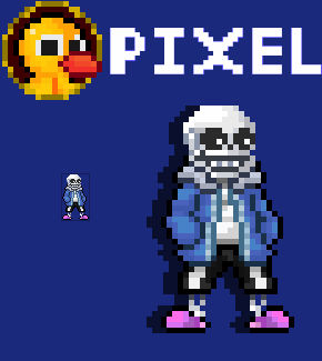 Sans Pixel Art (by my brother!) by Pinkajou52 on DeviantArt