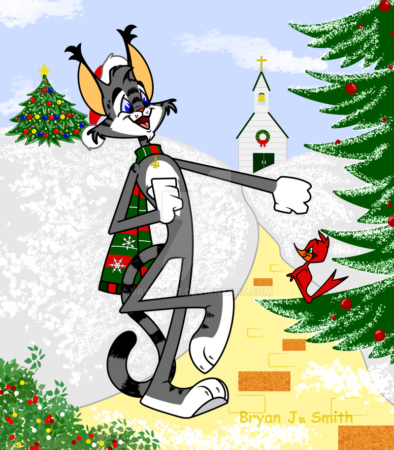 Christmas Puchi Rascal Rascal's Christmas pic Color with Bird Background by Bryano37 on DeviantArt
