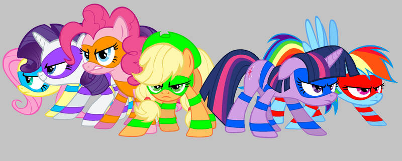 Mane Six: Ready to Battle (no background) by CloudshadeZer0 on DeviantArt