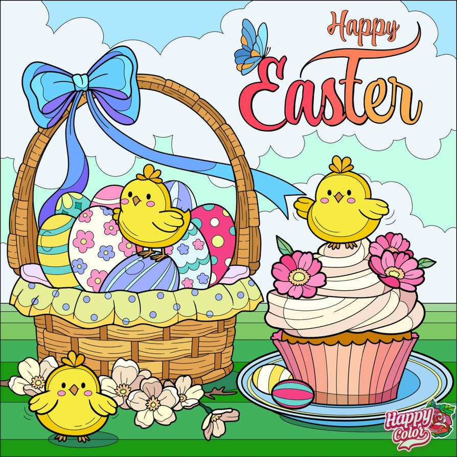 Happy Easter basket artwork by detailedatream1991 on DeviantArt