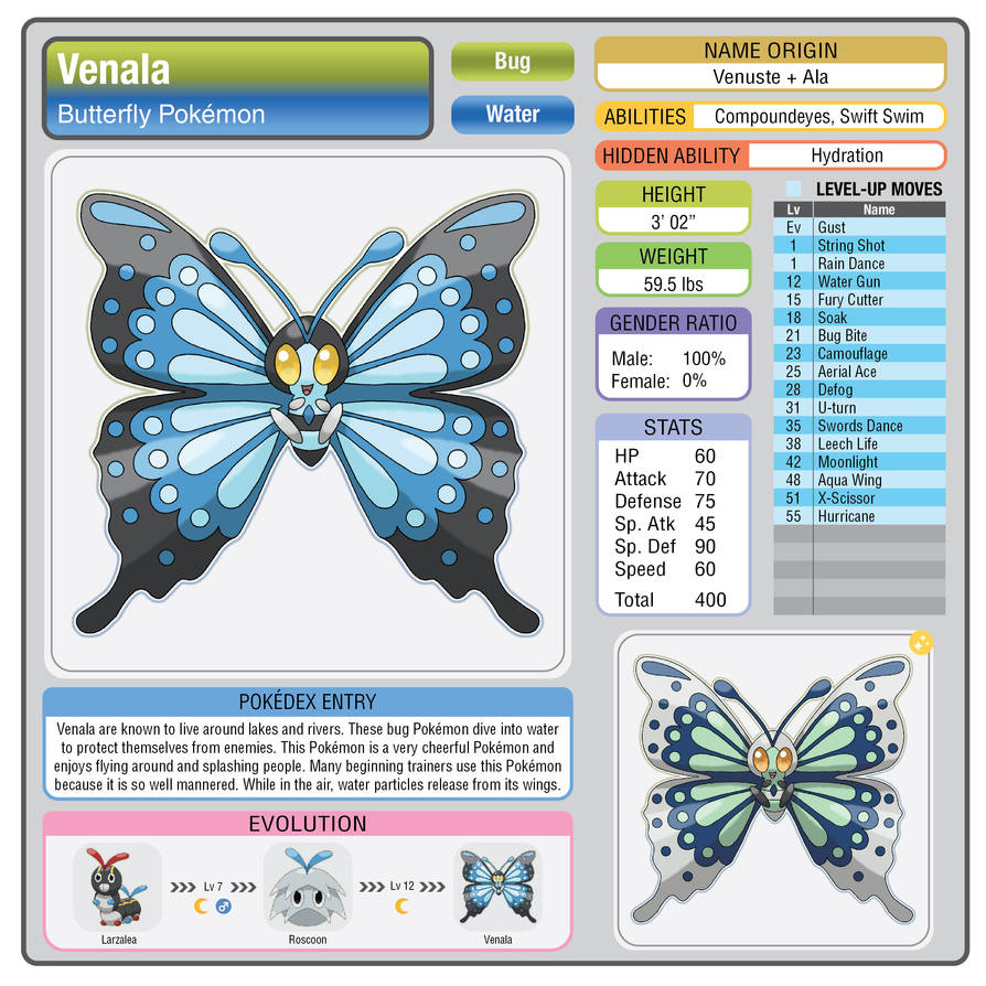 Venala by CaseyDeanFakemon on DeviantArt