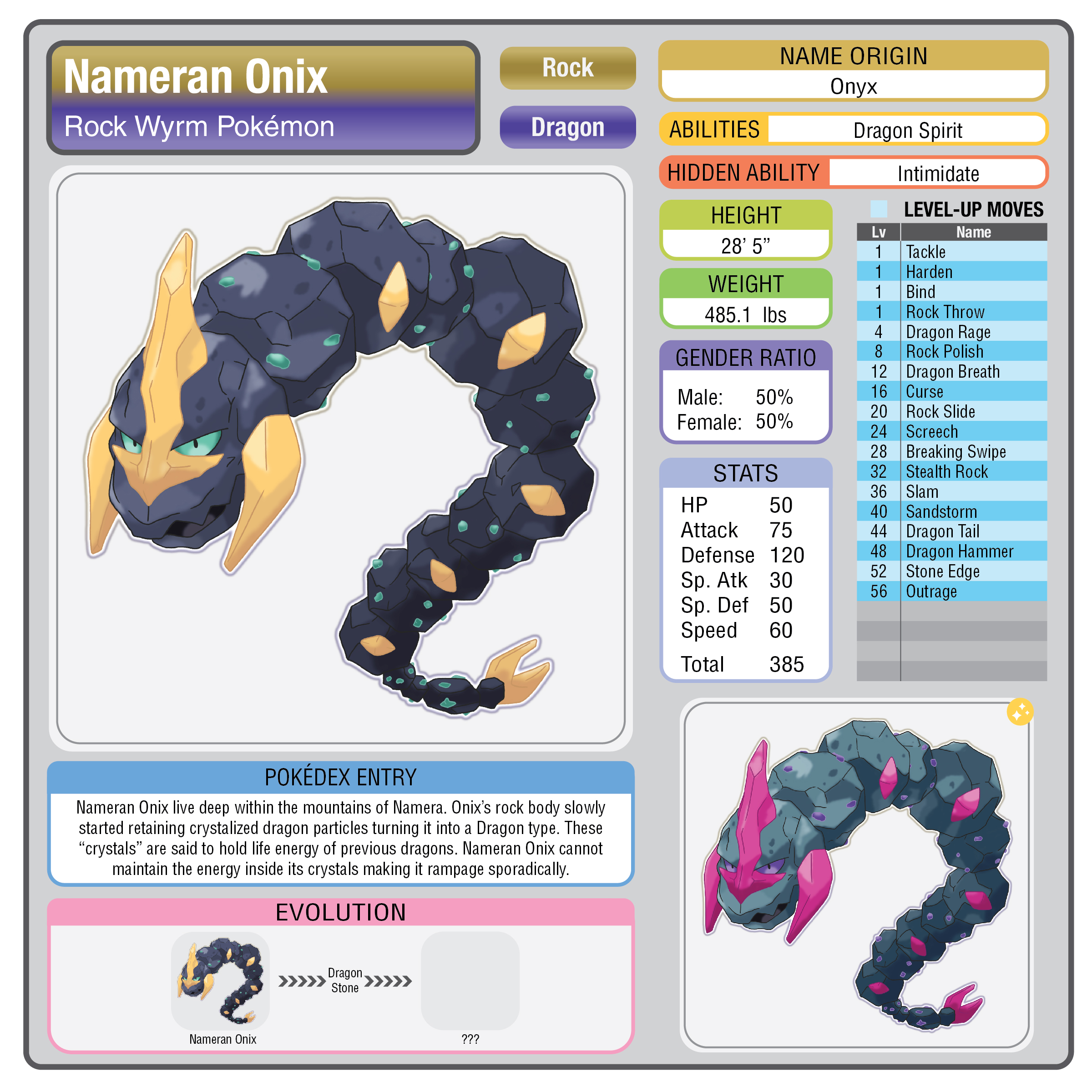 OC - meet Aquaponix! An alternate onix evolution : r/pokemon