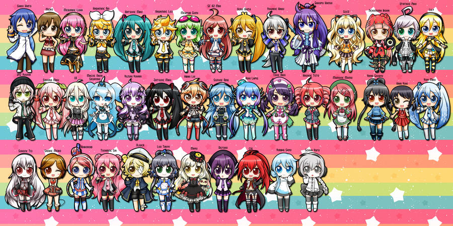 Chibi Vocaloid Stickers by KuraiOdoru on DeviantArt