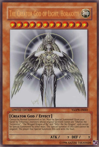 yugioh the creator god of light horakhty card custom metal Light, Golden English New Toys The Creator God of Light,