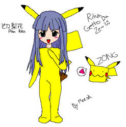 Rika in a Pika Costume :D