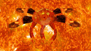 Mechastellar organism sun backround