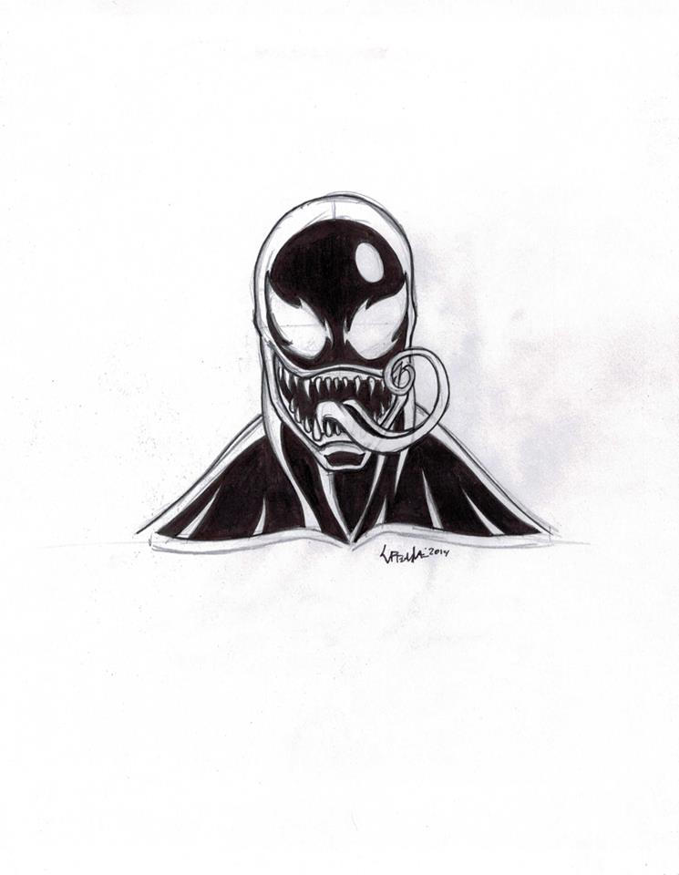 pics Venom Drawing Face venom face sketch by tefenthescorpion