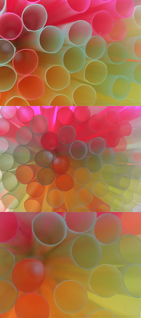 colourful straws.