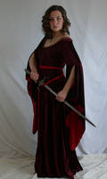 medieval dress with sword