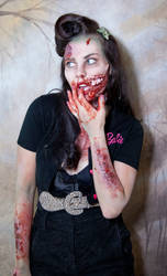 Zombie girl portrait contest entry by magikstock