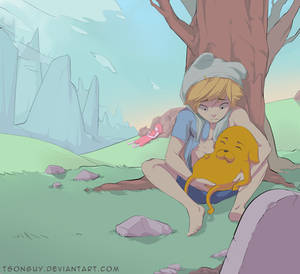 Adventure Time - Jake the dog and Finn the human