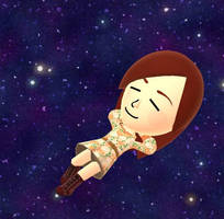 Erica relaxing in space