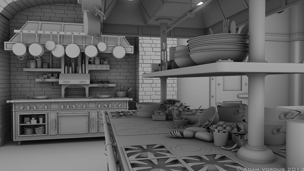 Chef Gusteaus Kitchen 003 by AdamVorous on DeviantArt