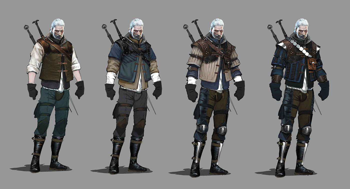 TW3 Wolf witcher armors concept art