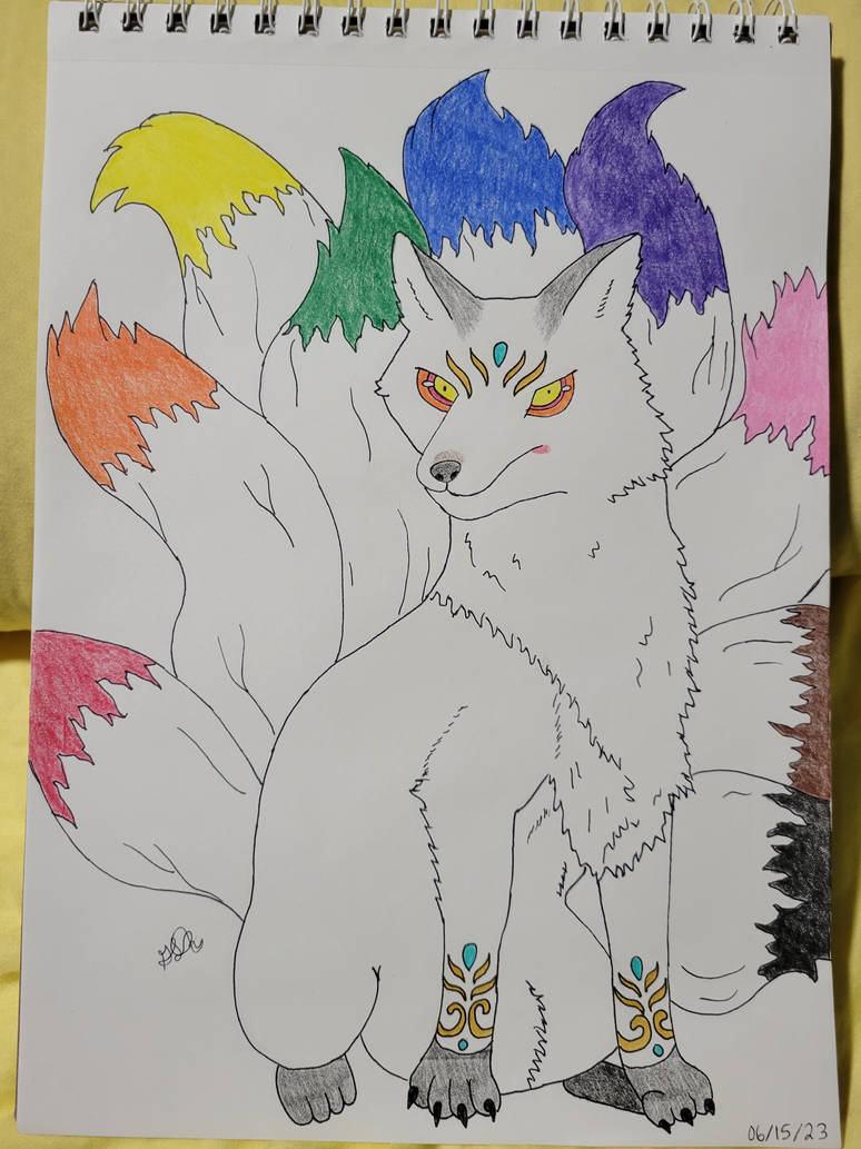 Rainbow Kitsune by CrazyMathNerd on DeviantArt