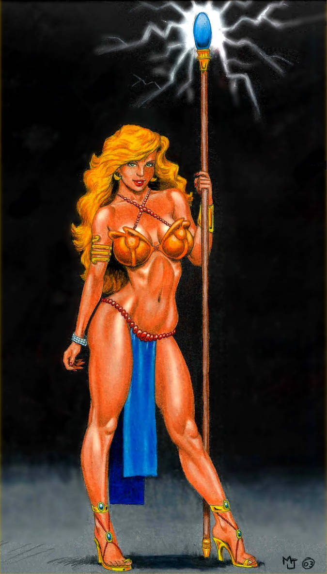 Joanna With Staff of Rage by mjarrett1000
