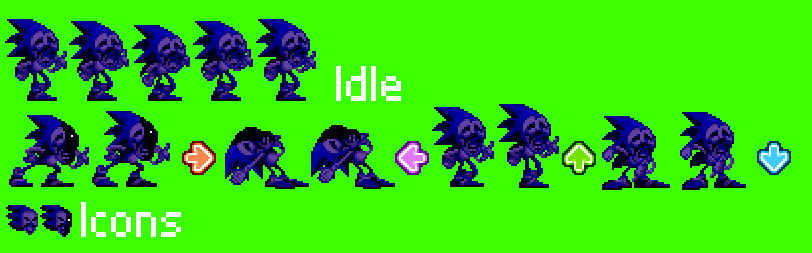 Majin Sonic - Concept Idle/Impatient Sprites by RetroReimagined on