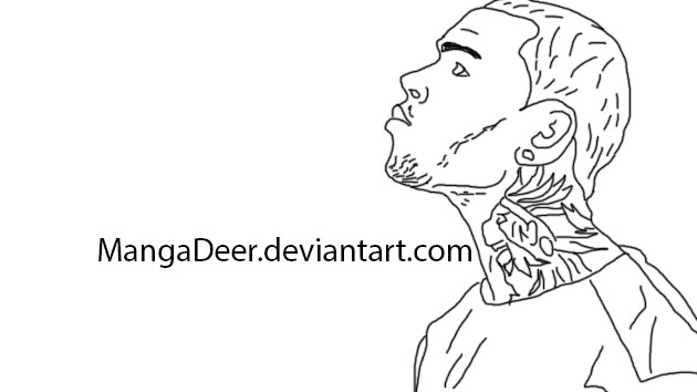 Chris Easy Coluring In Chris Brown Coloring Pages