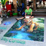 Chalk Art Jungle Lion Cub