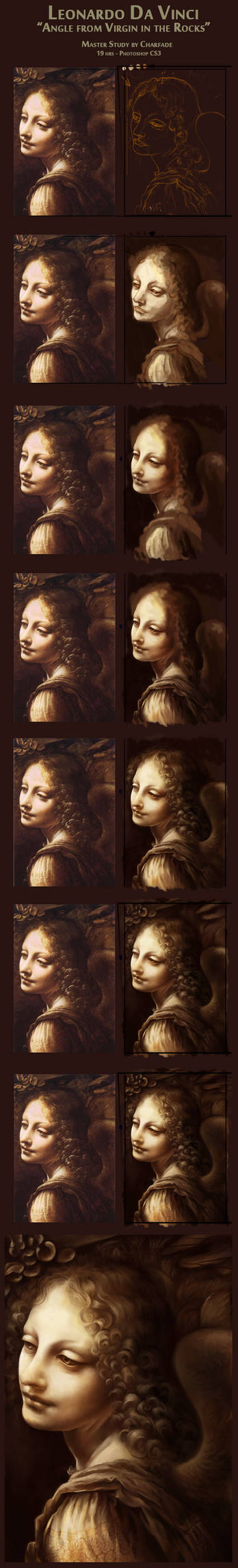 DaVinci WIPS of the Angel from Virgin in the Rocks