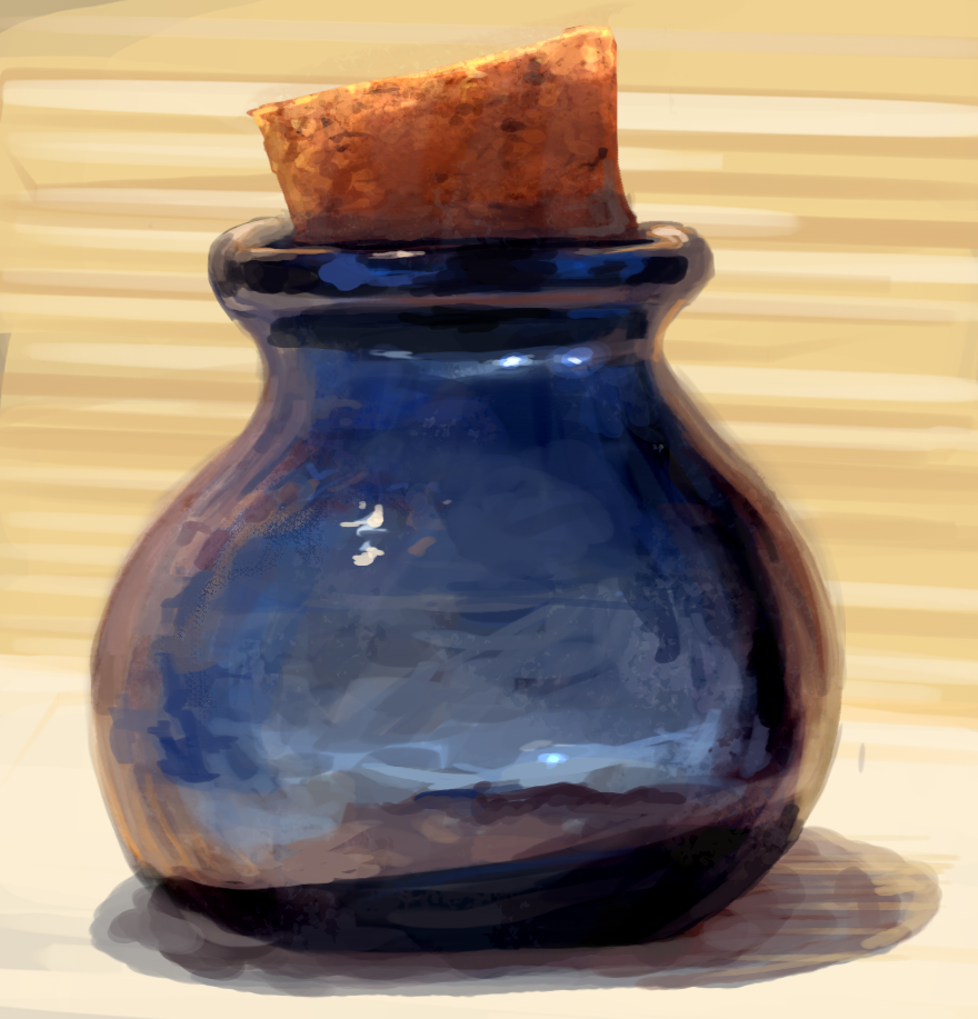 Painted Glass jar Study