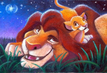 Lion King Under The Stars Chalk by charfade