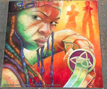 Michonne Chalk Art Final