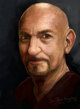 Sir Ben Kingsley Speed Paint Study