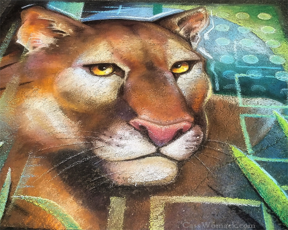 Lucy Florida Panther Chalk Art