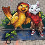 Stuart Little Chalk Art