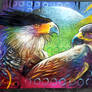 Mexican goshawk Crested Caracara Chalk Art